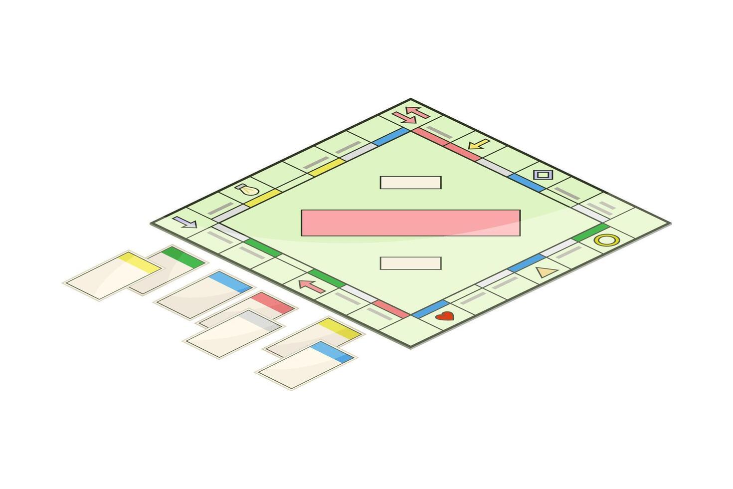 Corporate strategic board game flat illustration on white background vector