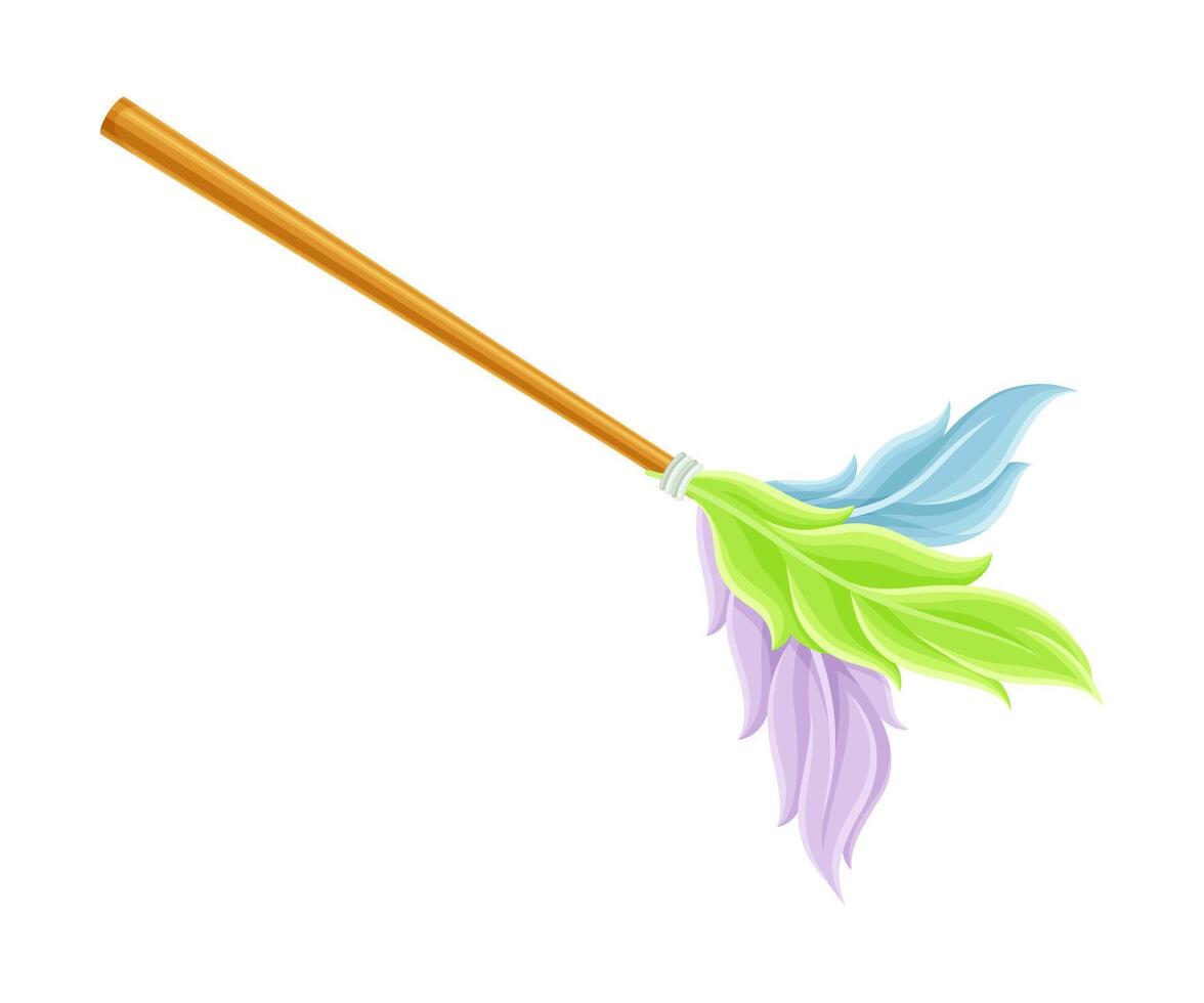 Toy for cats. Stick with Colored Feathers illustration vector