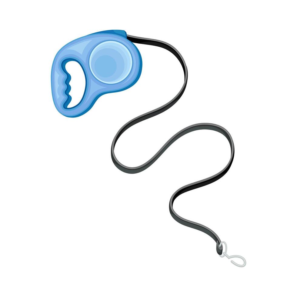 Retractable leash for dogs. Pet animals accessory illustration vector
