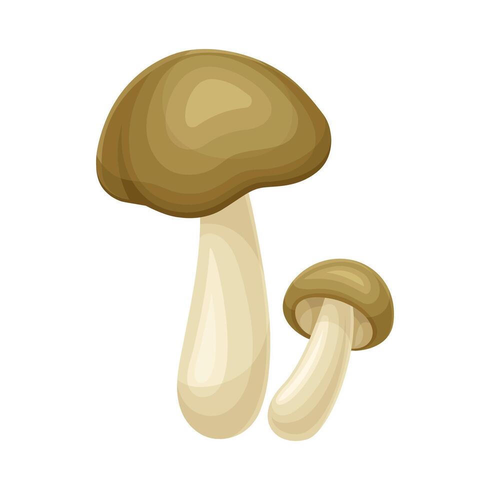 Wild forest mushroom illustration on white background vector