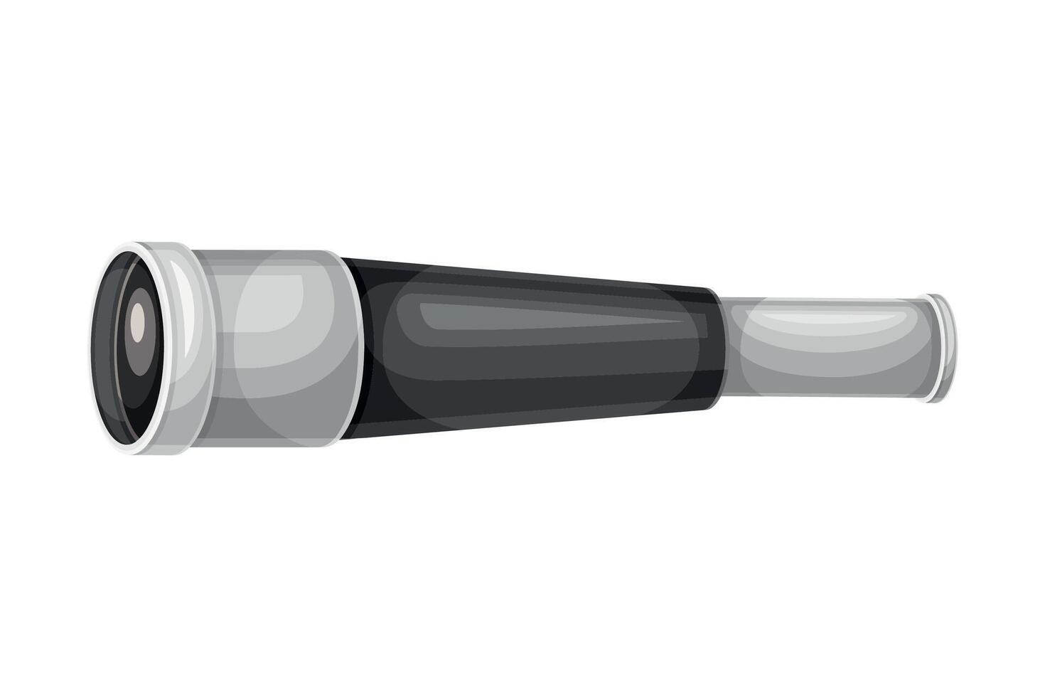 Modern spyglass optical instrument for viewing distant objects illustration vector