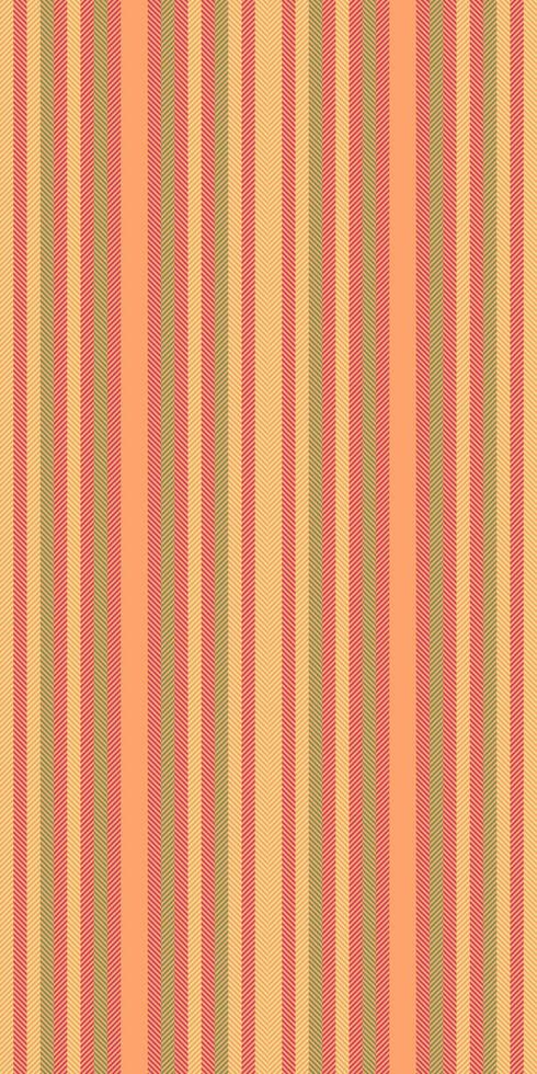 Setwork lines vertical stripe, kid texture fabric. 1ile seamless pattern background textile in orange and red colors. vector