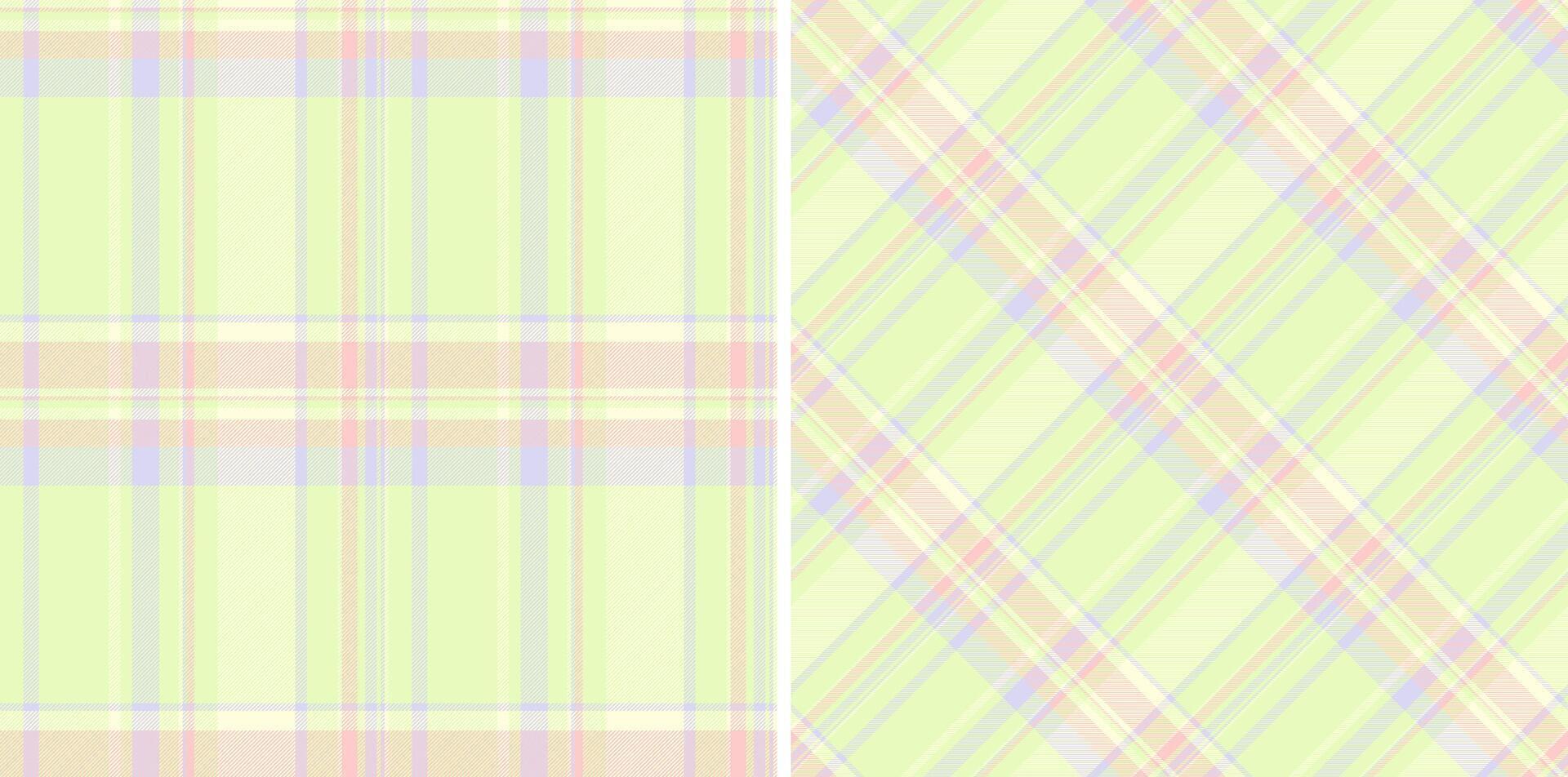 Seamless plaid fabric of background check with a tartan pattern texture textile. Set in cream colors. Modern rug designs for home decor. vector
