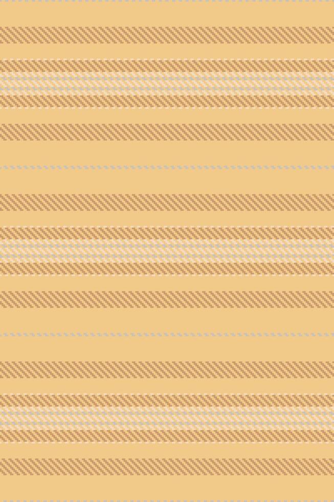 Pectangle background seamless texture, classical fabric pattern lines. Bosy stripe textile vertical in amber and orange colors. vector
