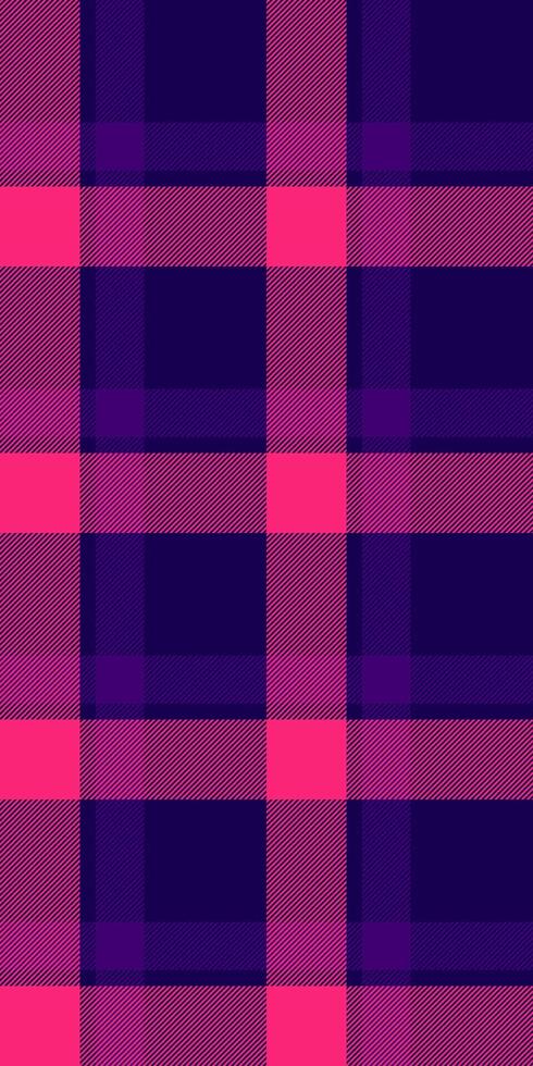 Vibrant pink and purple plaid pattern. Perfect for textile design, fashion, or website backgrounds. This bold geometric texture offers a modern, energetic feel. vector