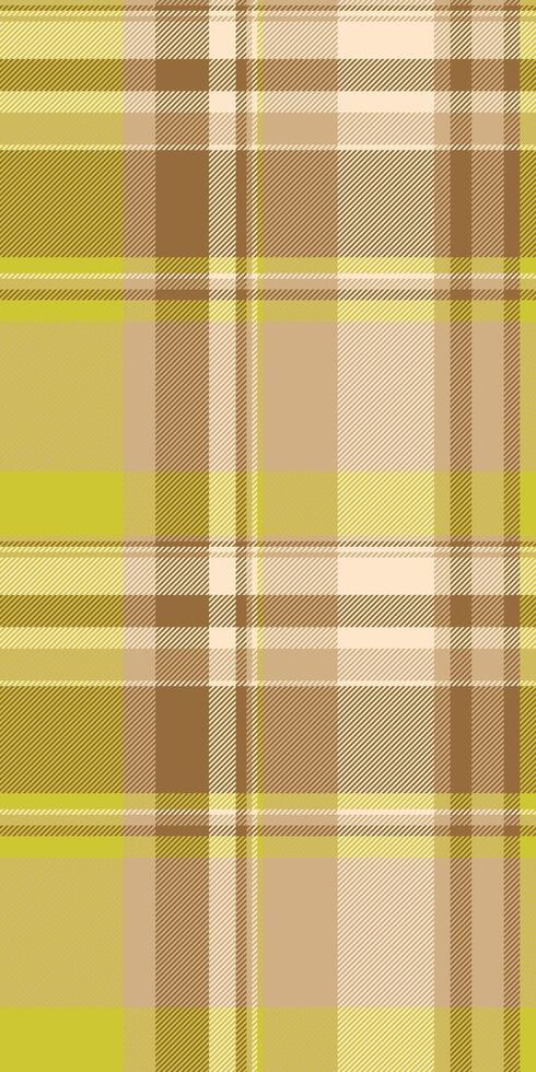 Sexual textile seamless texture, table cloth tartan plaid pattern. Bandana fabric check background in orange and yellow colors. vector