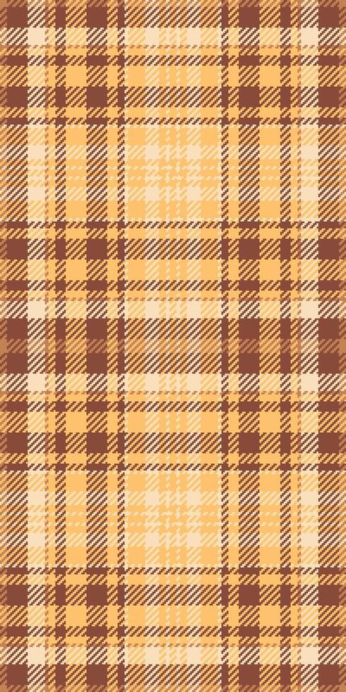 Stitch background tartan, net texture fabric check. Professional plaid textile seamless pattern in orange and red colors. vector