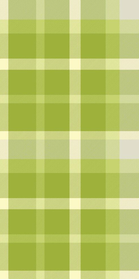 Subtle lime green and cream plaid pattern. Perfect for textile design, website backgrounds, or fashion projects. Evokes feelings of freshness, nature, and serenity. vector