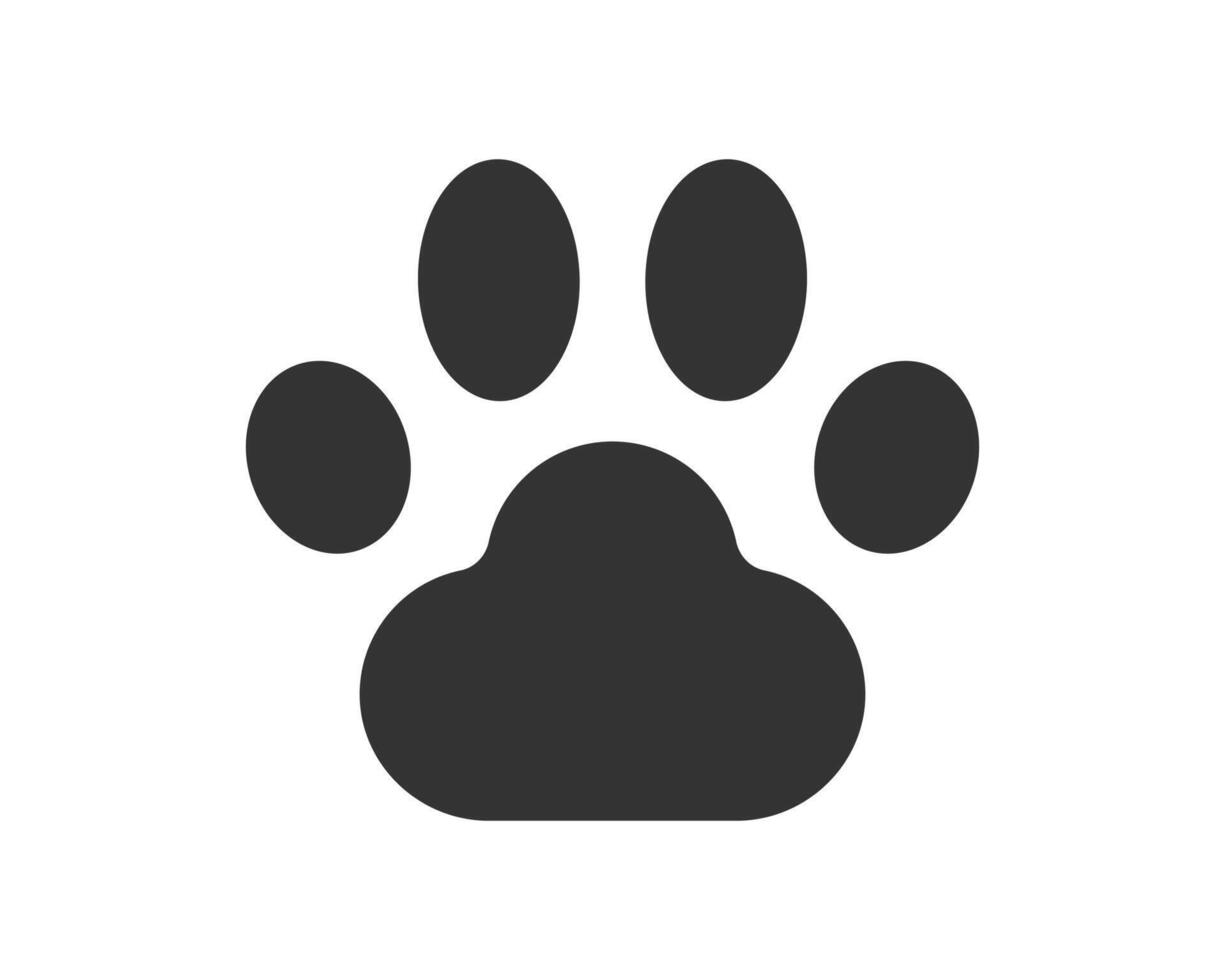 Animals paw print design. A perfect graphic element symbolizing pets, nature, and veterinary services. Great for logos, branding, and creative projects. vector