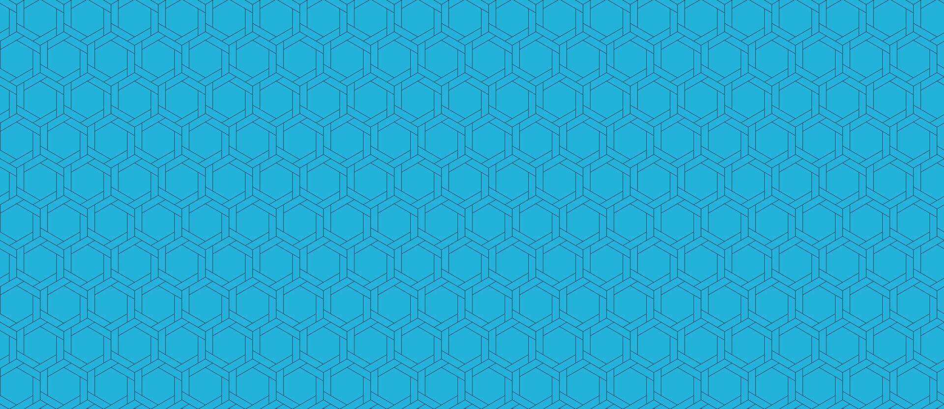 Abstract turquoise hexagon pattern background. Perfect for website banners, presentations, or textile design. Clean, geometric design conveys order, structure, and modernity. vector