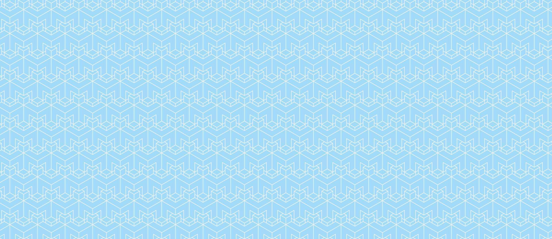 Serene light blue seamless pattern featuring a delicate, repeating geometric design. Ideal for backgrounds, textile prints, or website designs, evoking feelings of calmness and wintery freshness. vector