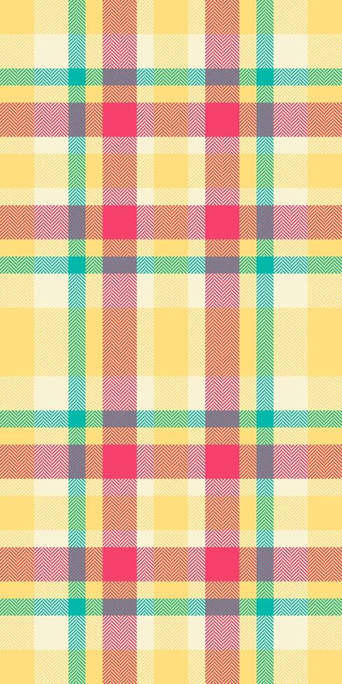 Vibrant pastel plaid pattern. Perfect for textile design, fashion, branding, or website backgrounds. Cheerful and summery, this seamless texture evokes feelings of warmth and happiness. vector