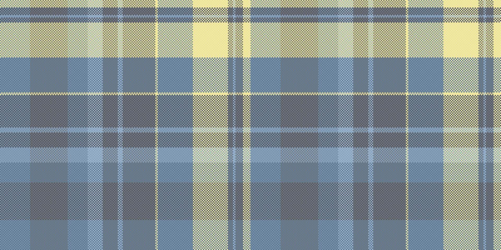 Subtle pastel plaid pattern in calming blues and yellows. Perfect for textile design, website backgrounds, or packaging. Evokes feelings of serenity and understated elegance. vector