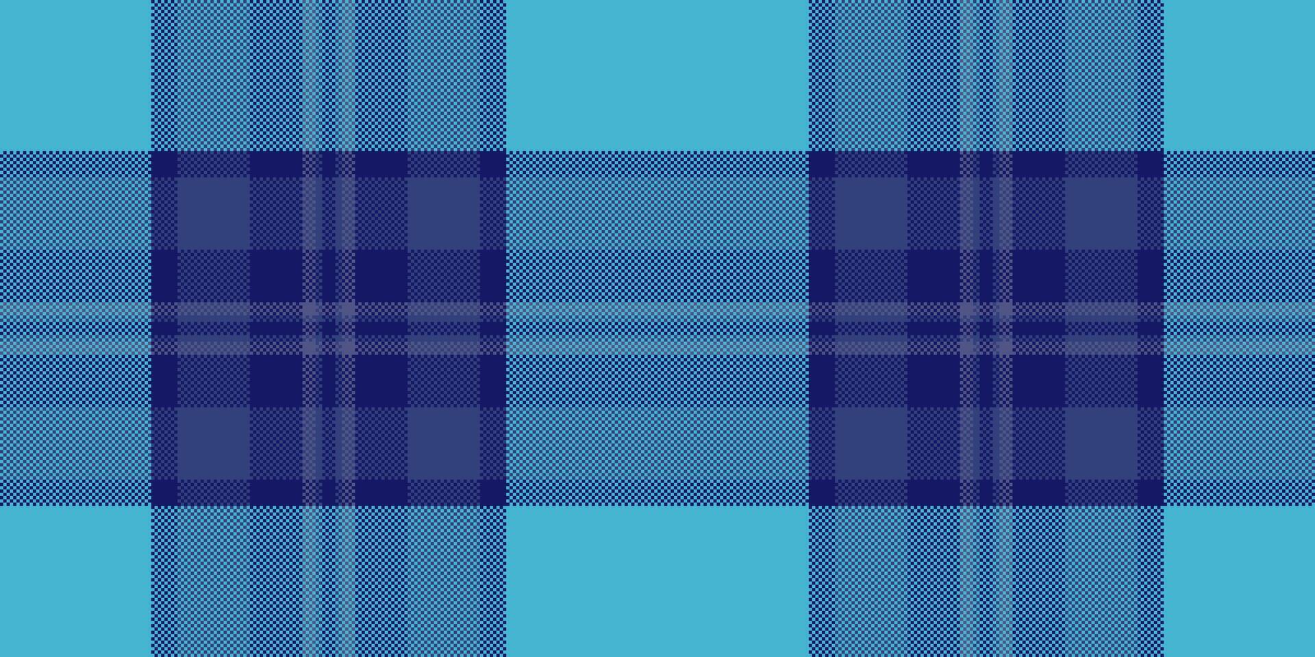 Vibrant teal and navy plaid pattern, ideal for textile designs, fashion, and website backgrounds. vector