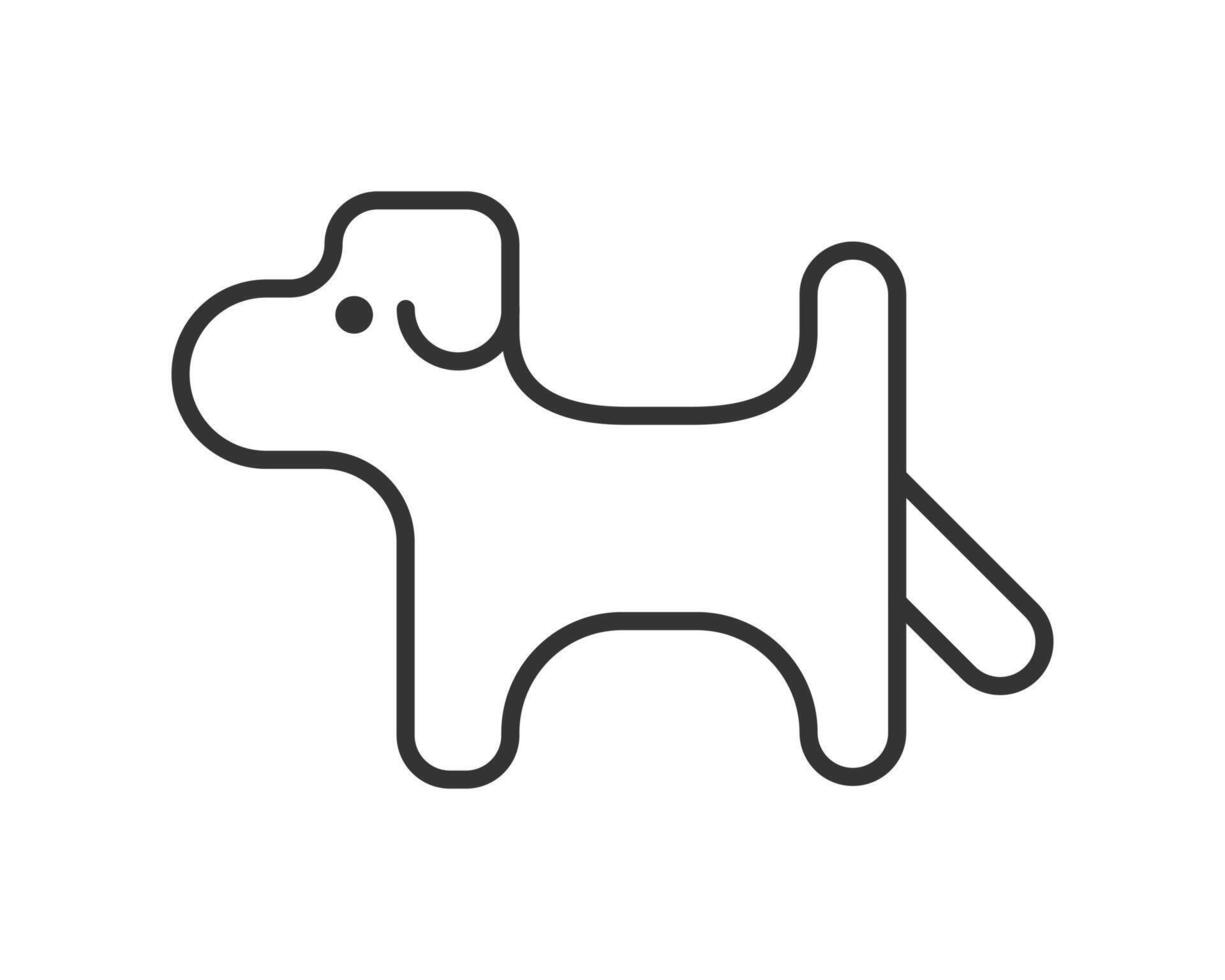 Clean, minimalist dog illustration. Line art style, perfect for icons, logos, or design elements related to pets, veterinary services, and animal care. Simple and elegant. vector
