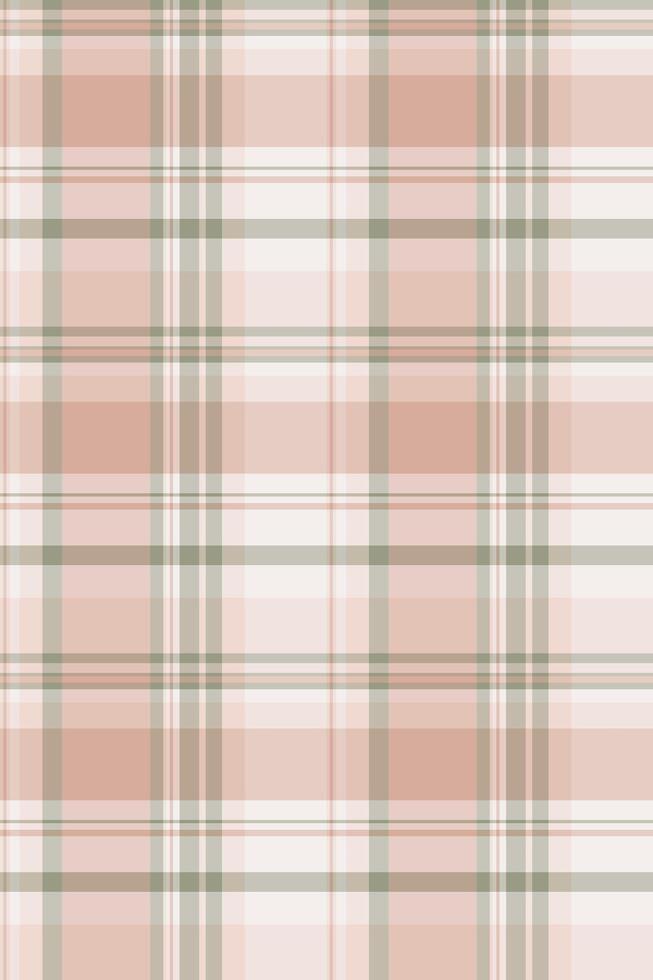 Subtle check seamless tartan, festive textile pattern background. Simple texture fabric plaid in light and pastel colors. vector