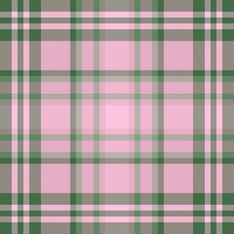 Elegant pink and green plaid pattern. Perfect for textile design, apparel, website backgrounds, or any project needing a touch of sophisticated style. vector