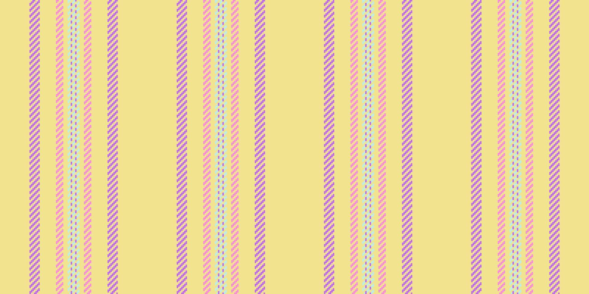 Tissue background seamless pattern, formal textile vertical. Pee lines stripe texture fabric in khaki and violet colors. vector