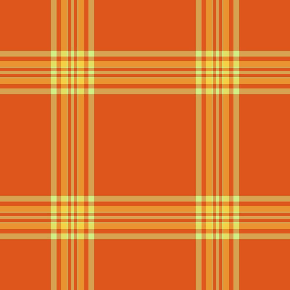London textile texture pattern, artistic background tartan . Furry seamless check plaid fabric in orange and amber colors. vector