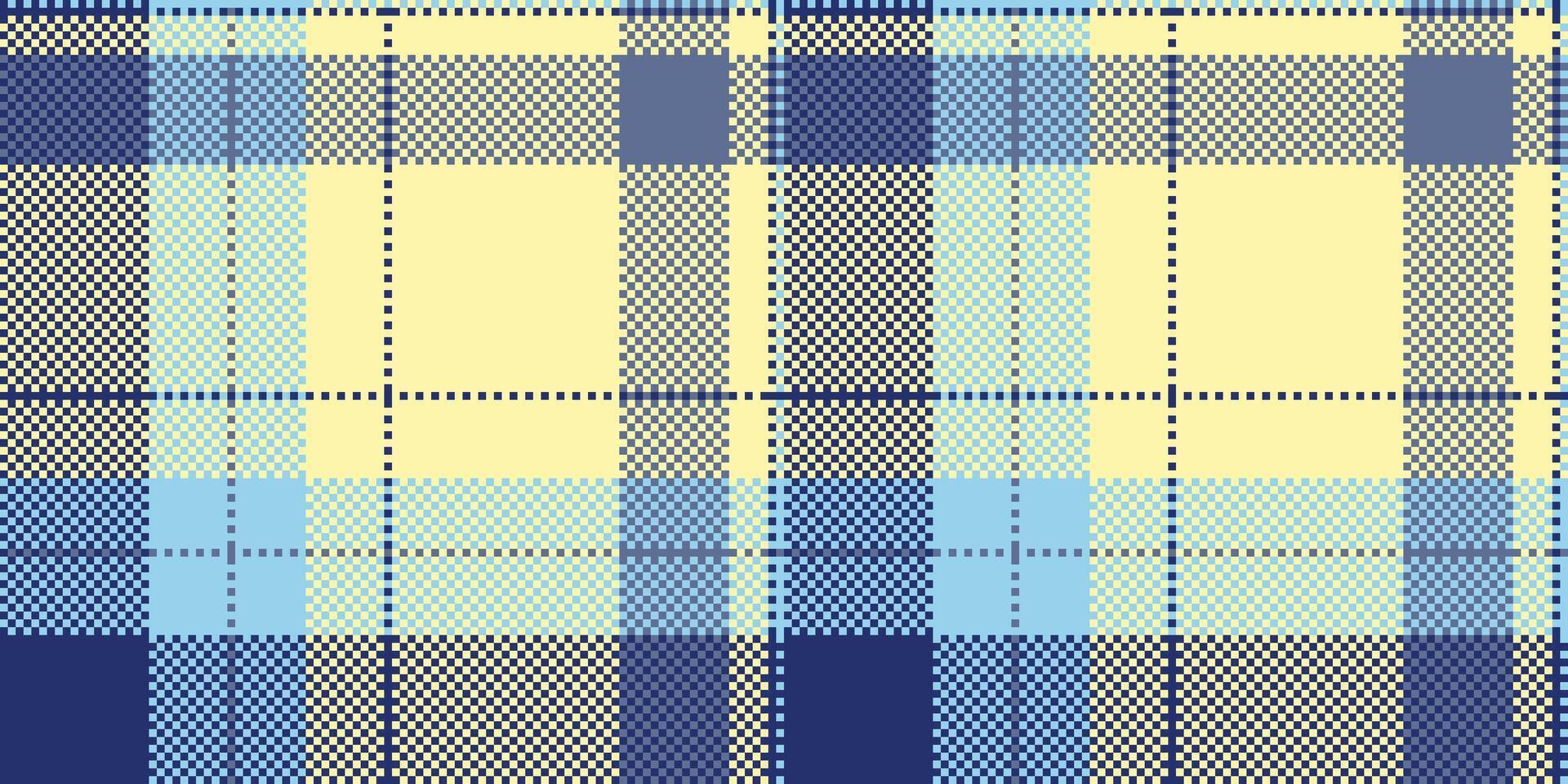 Detailed pixelated plaid design in gentle hues. Creates a cozy, rustic feel. Great for backgrounds, textiles, or winter designs. Soft color palette evokes warmth. vector