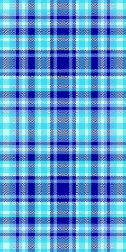 Vibrant blue and turquoise plaid pattern, perfect for textile design, website backgrounds, or fashion projects. This seamless texture offers a refreshing, modern aesthetic with a classic feel. vector