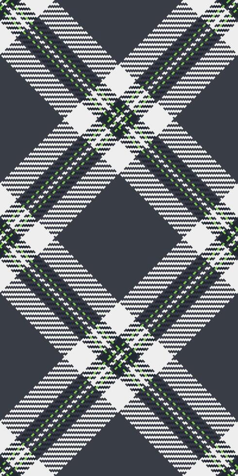 Stylish dark gray, white, and lime green plaid pattern. Perfect for textile design, fashion, backgrounds, and website designs. Clean lines create a modern, sophisticated feel. vector