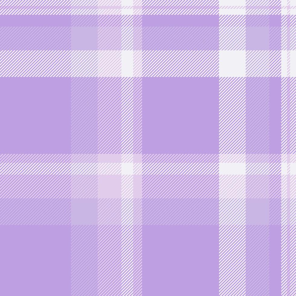 Gentle plaid pattern with soft lavender and white. Classic texture suitable for backgrounds, textiles, digital art, or design projects. Versatile timeless. vector