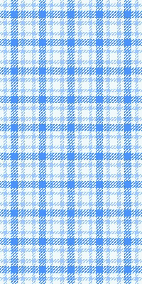 Single plaid background check, best texture fabric tartan. Weave pattern textile seamless in blue and mint cream colors. vector