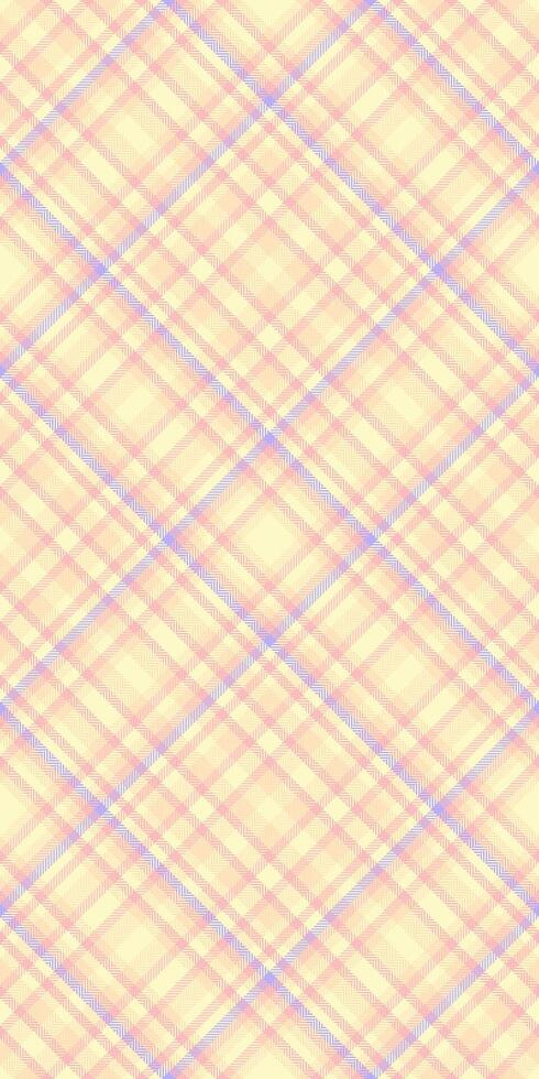 Soft pastel diagonal plaid pattern. Ideal for textile design, backgrounds, and branding projects. This delicate, intersecting lines design evokes feelings of calm and serenity. vector