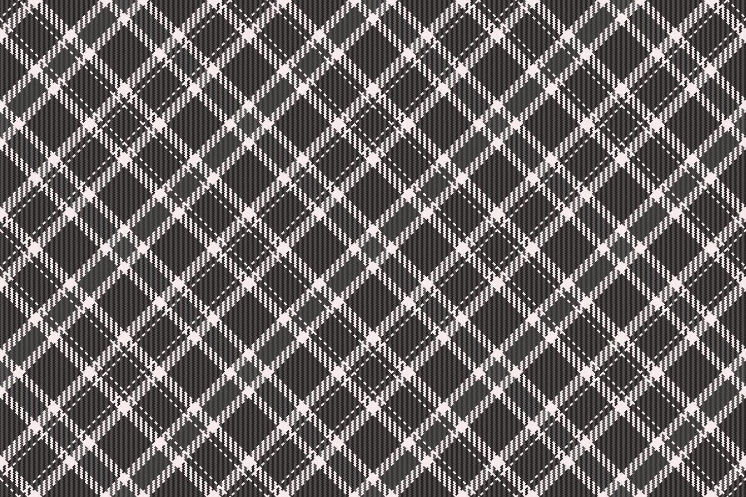 Stylish black and white plaid pattern. Perfect for textile design, website backgrounds, or fashion projects. This seamless texture evokes a sense of classic elegance and sophistication. vector