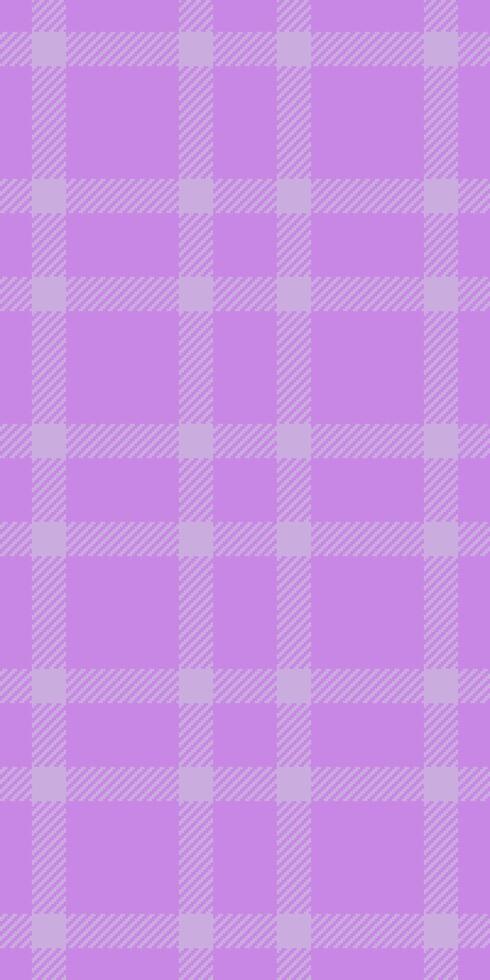Classy textile fabric pattern, fibre texture seamless check. Formal plaid tartan background in purple and light colors. vector