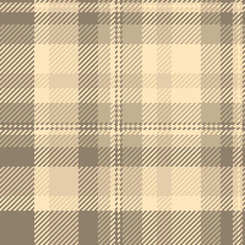 Subtle beige and brown plaid pattern. Perfect for autumnal designs, textile prints, or website backgrounds. Evokes feelings of warmth, comfort, and rustic charm. Versatile and timeless aesthetic. vector