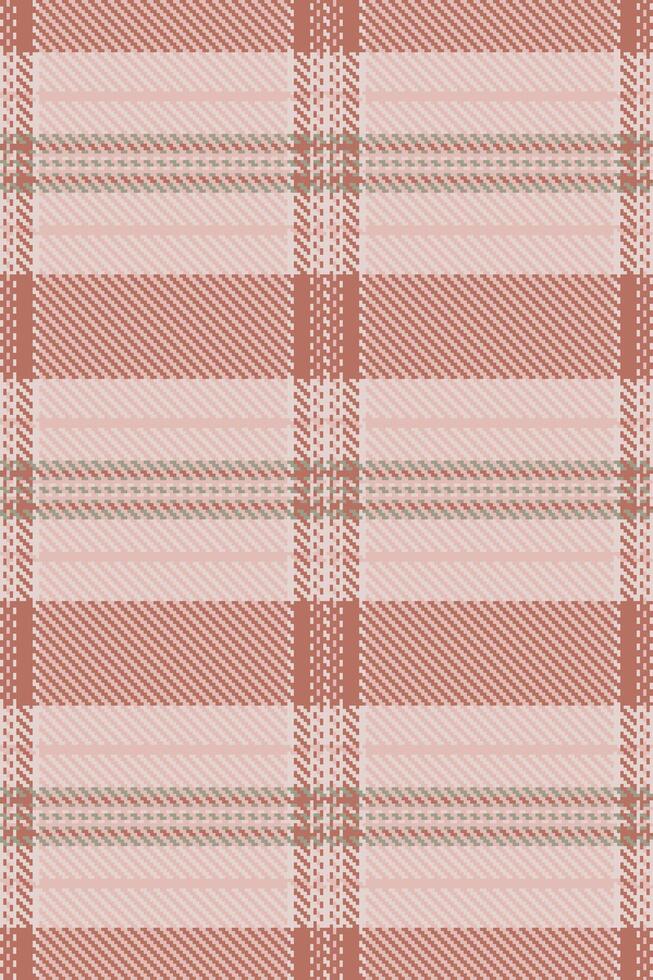 Elegant blush pink and terracotta plaid pattern. Perfect for textile design, fashion, home decor, and website backgrounds. Subtle texture adds visual interest. vector