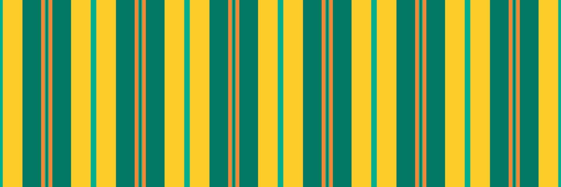 Tofa vertical textile fabric, installing seamless stripe texture. Cndustrial pattern lines background in teal and yellow colors. vector