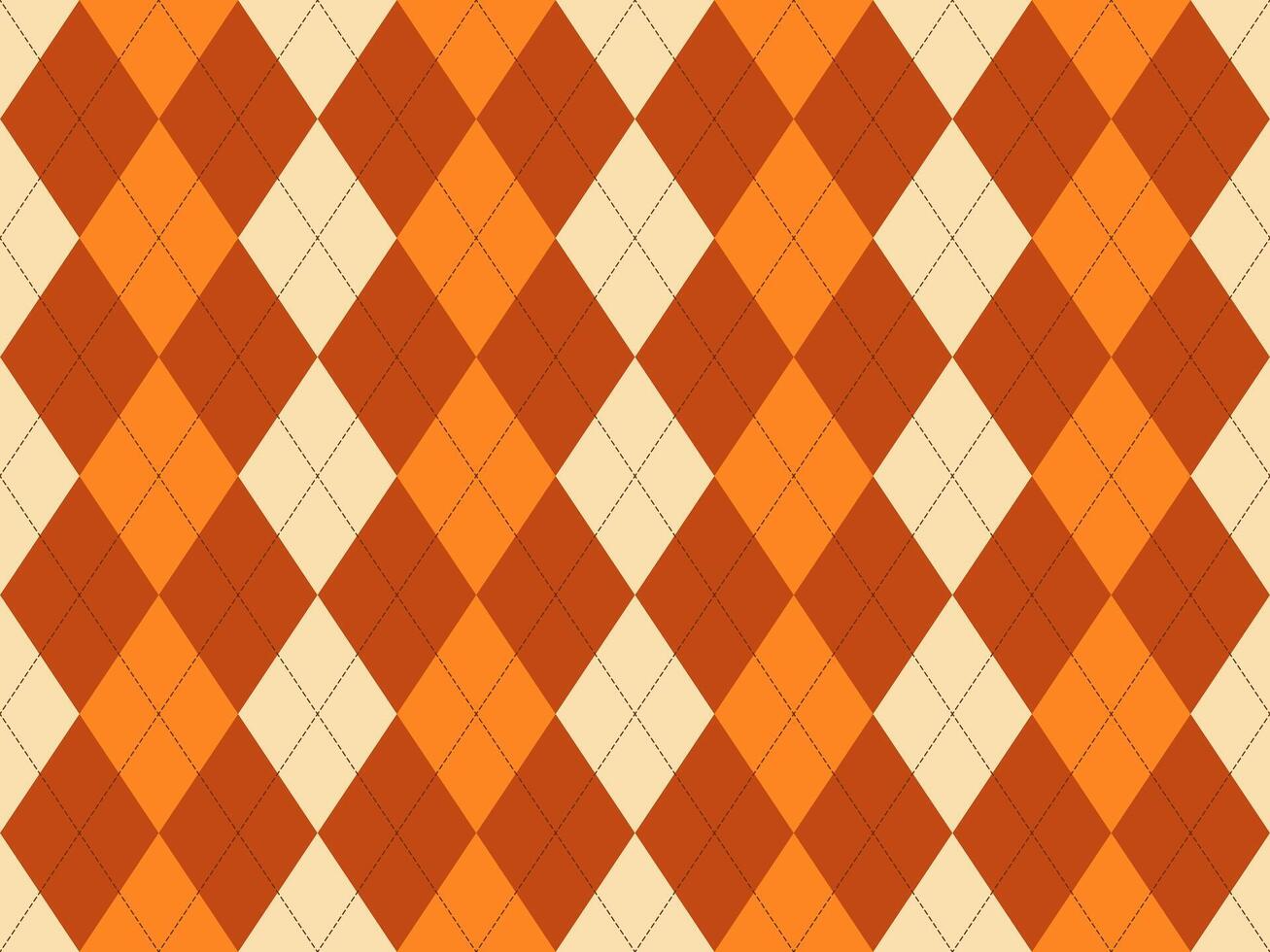 Vibrant autumnal argyle pattern. Perfect for fallthemed designs, backgrounds, textiles, and website layouts. This geometric design offers a classic yet modern feel, evoking warmth and sophistication. vector