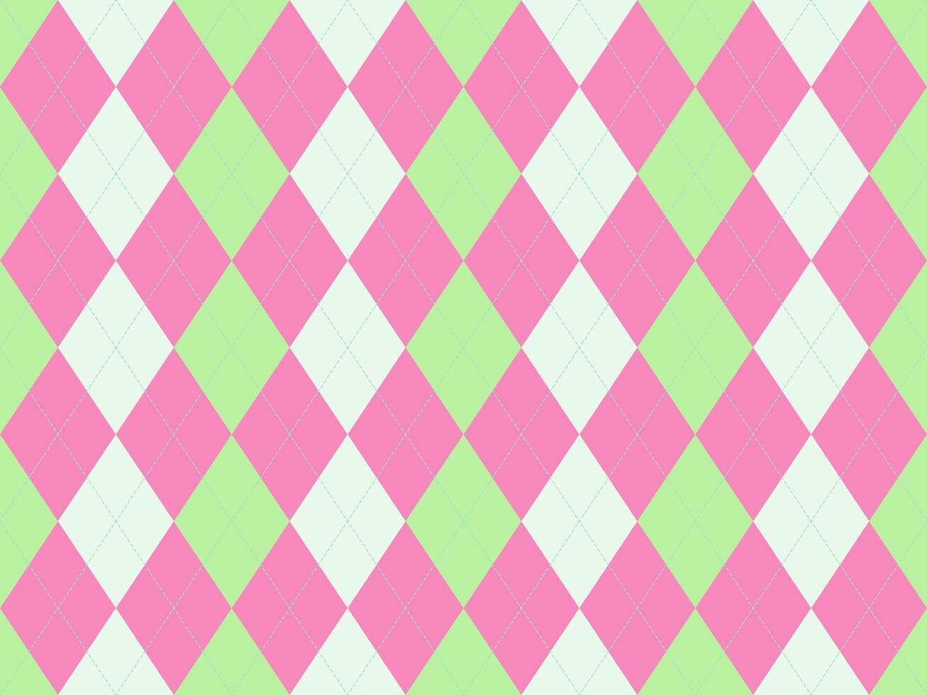 Sweet pastel pink and lime green argyle diamond pattern. Perfect for backgrounds, textiles, or playful branding. This cheerful, seamless design evokes feelings of spring and optimism. vector