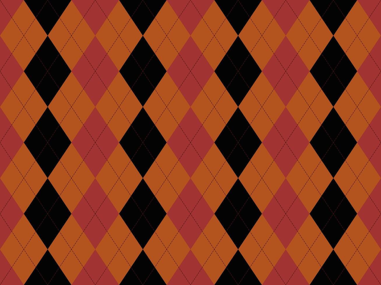 Elegant argyle pattern in autumnal hues. Black, burnt orange, and deep red diamonds create a sophisticated geometric design perfect for fallthemed projects, website backgrounds, or textile prints. vector