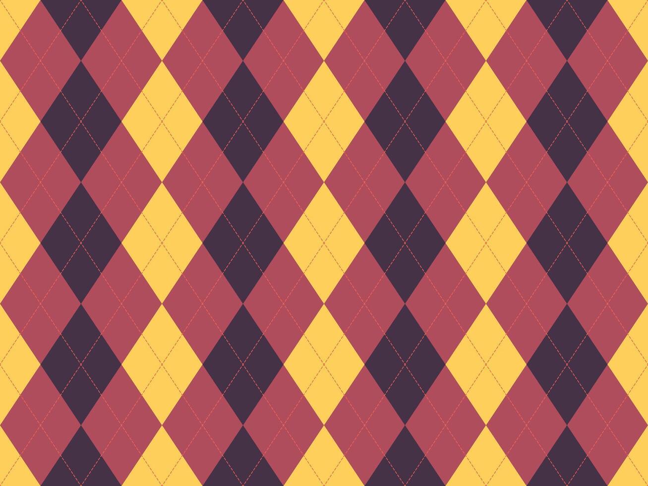 Stylish argyle pattern in warm autumnal tones. Perfect for backgrounds, textiles, or website design. The geometric diamonds create a sophisticated and timeless aesthetic. vector