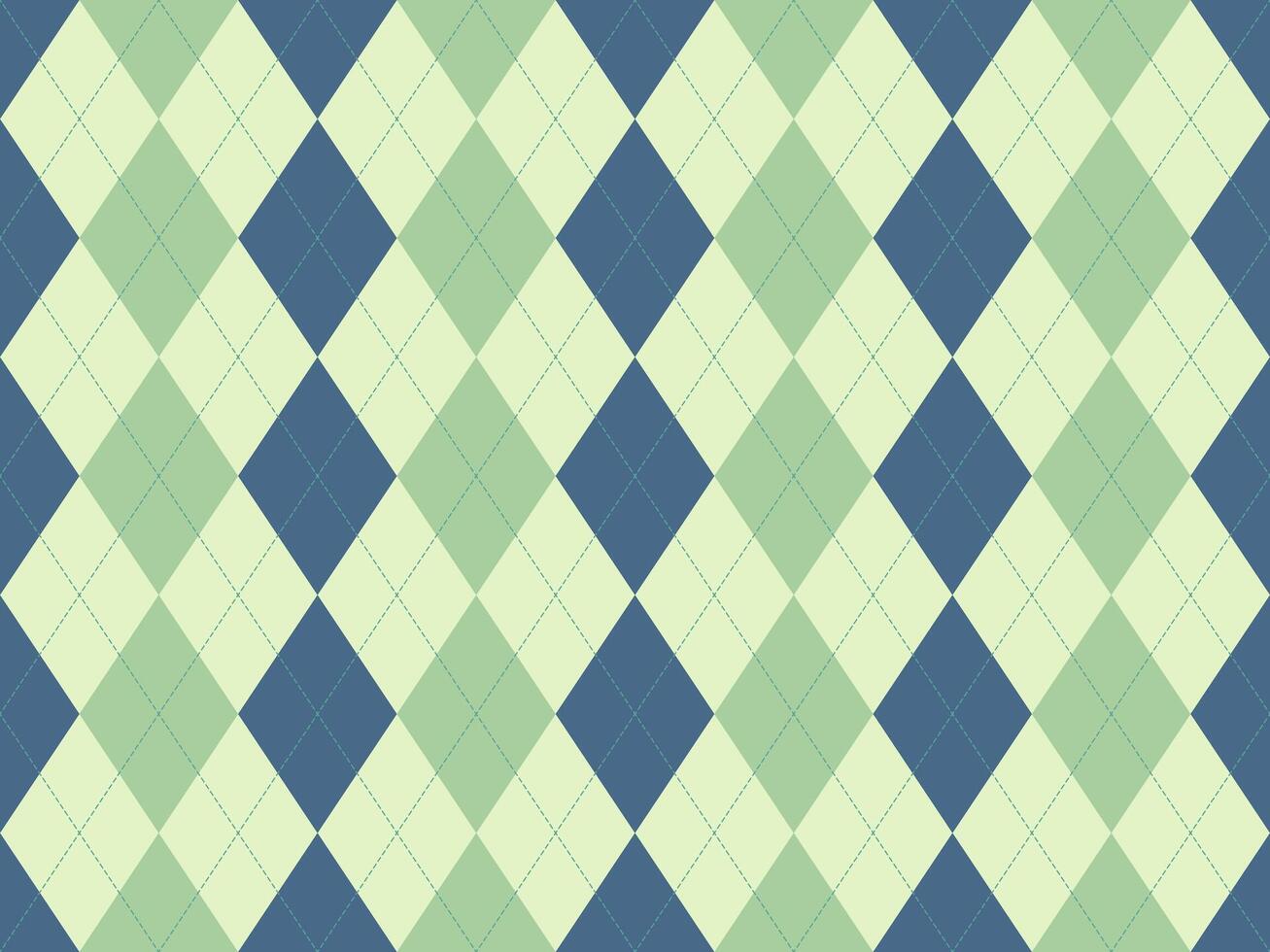 Elegant argyle pattern in soft blue, green, and pale yellow. Perfect for backgrounds, textures, or design projects needing a sophisticated and timeless touch. vector