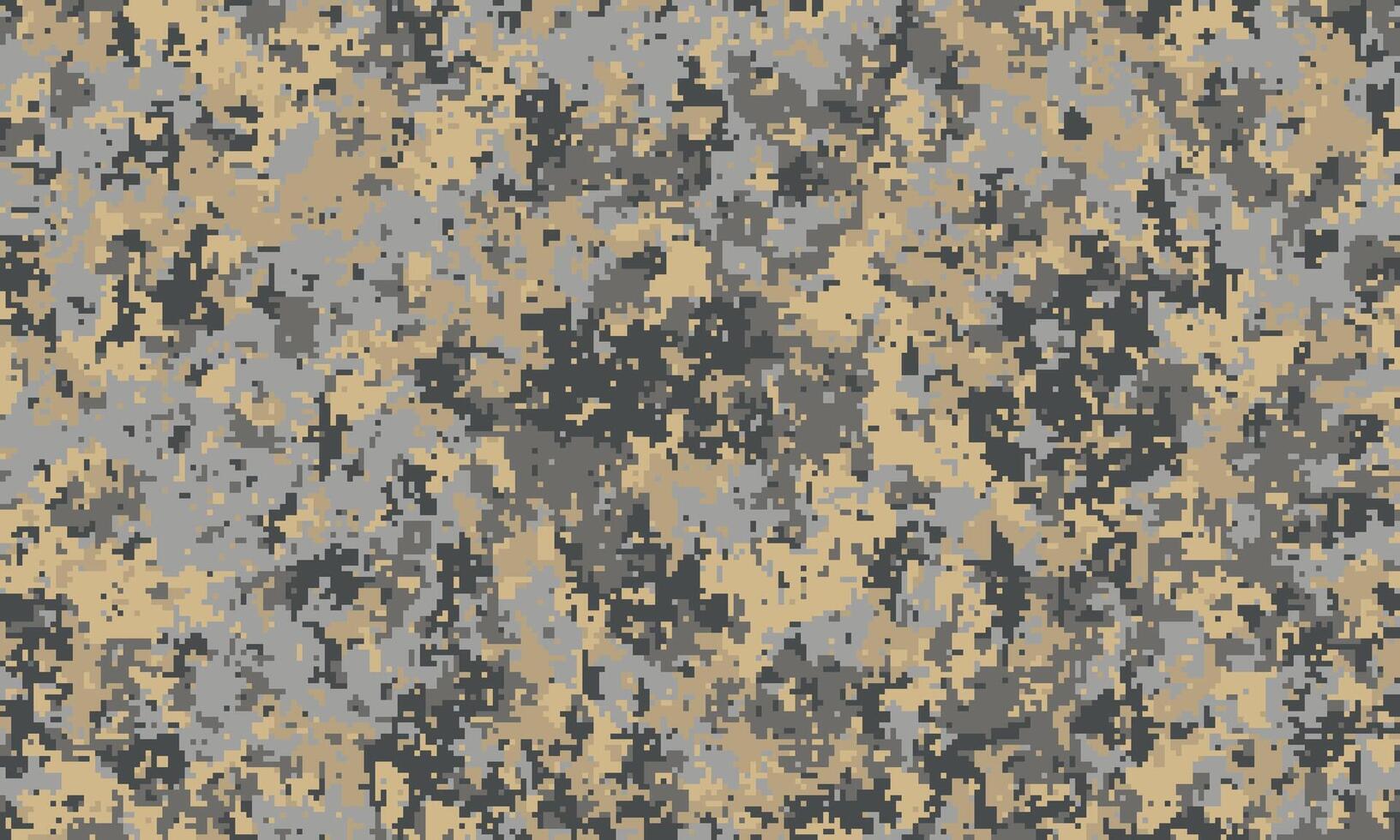 Abstract digital camouflage pattern in muted beige, gray, and dark brown tones. Perfect for backgrounds, textiles, or militarythemed designs. vector