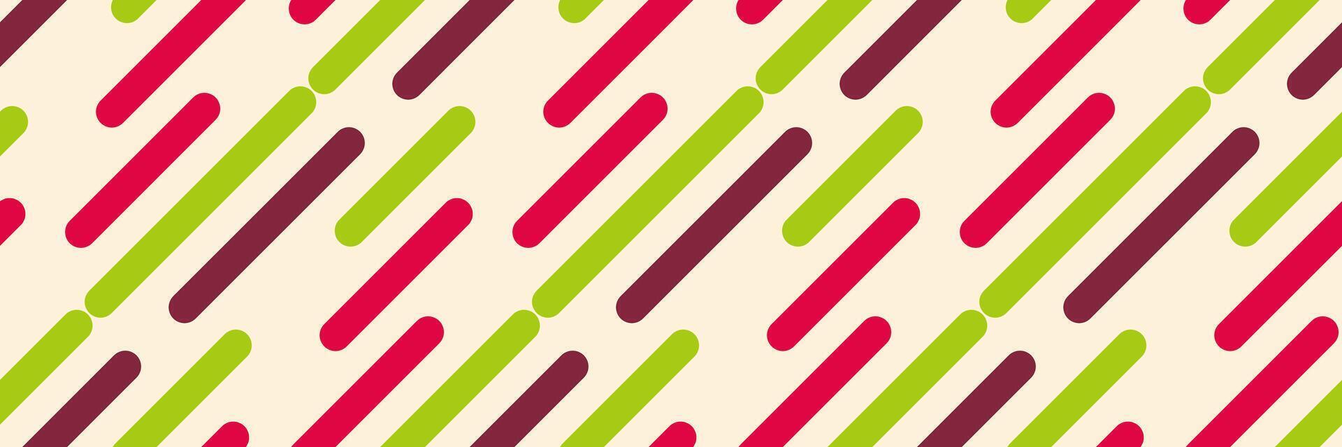 Vibrant diagonal stripes in red, green, and maroon create a dynamic, modern pattern. Perfect for backgrounds, textiles, or website designs, this bold graphic adds energy and visual interest. vector