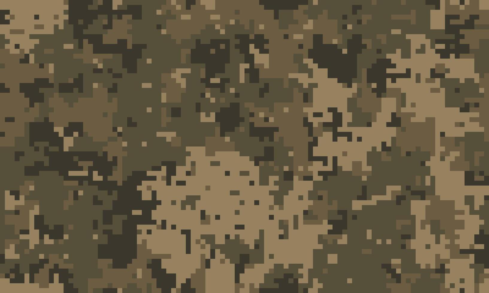Abstract digital camouflage pattern. Earthy tones blend seamlessly for a textured, versatile background ideal for military, gaming, fashion, and design projects. vector