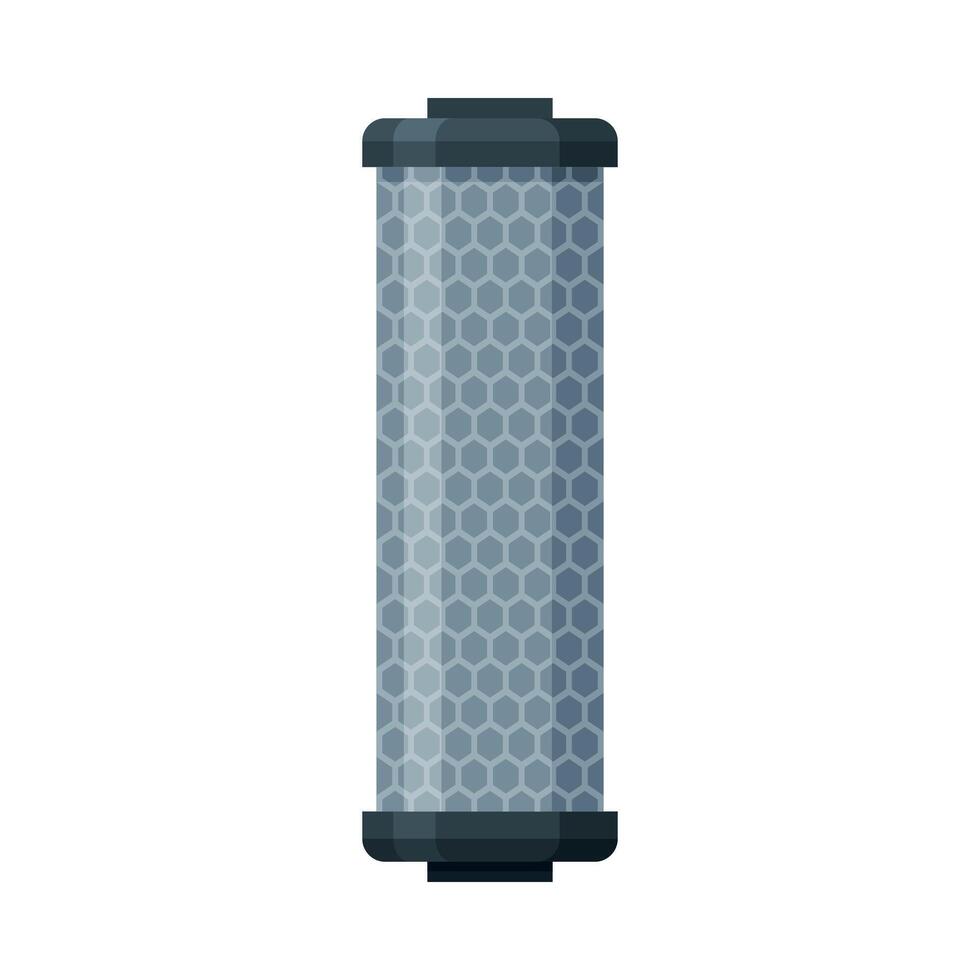 Water Filter, Home Component for Clean Water, Special Modern Technologies for Liquid Purification Illustration on White Background vector