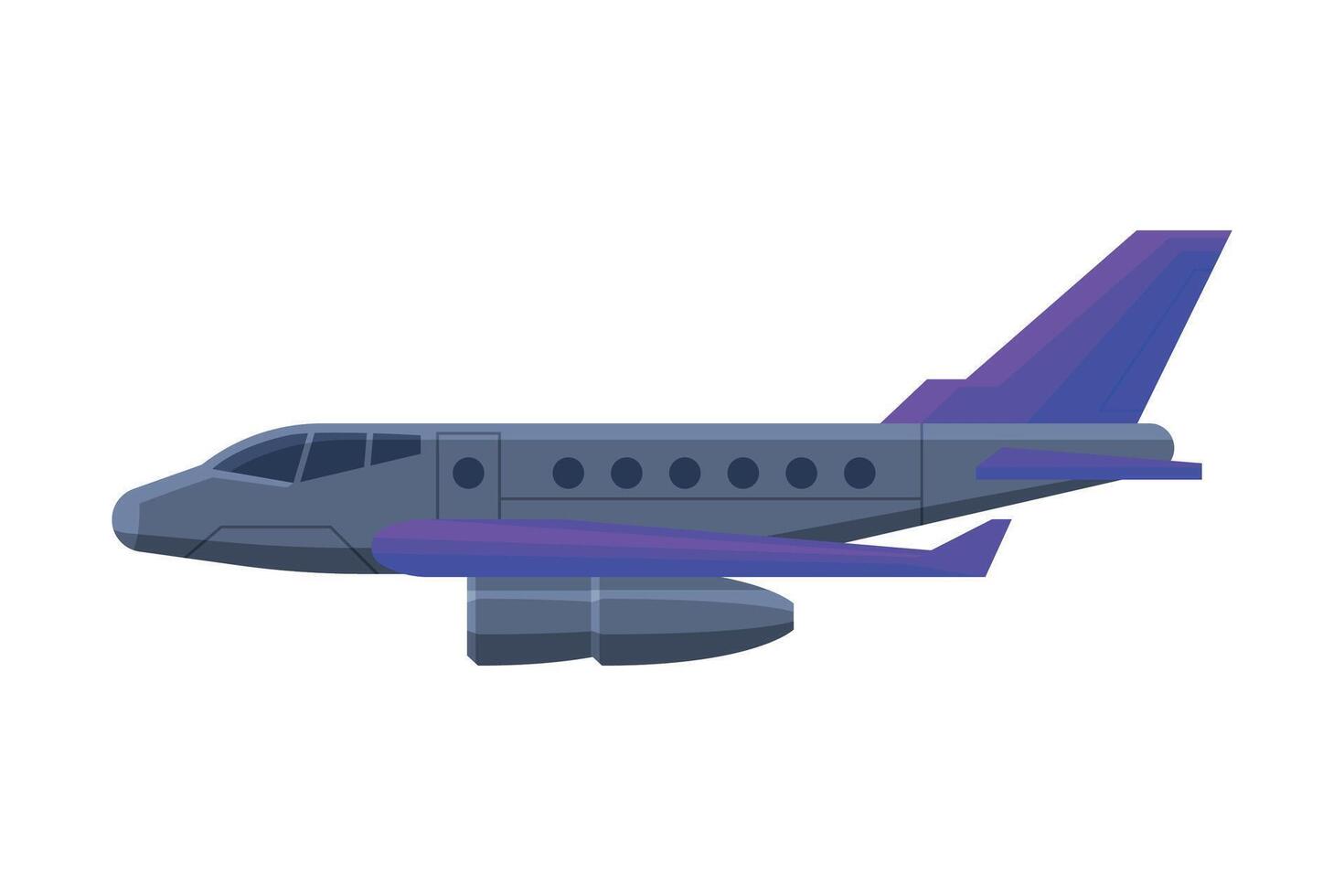 Passenger Airplane, Flying Aircraft Vehicle, Air Transport Illustration vector