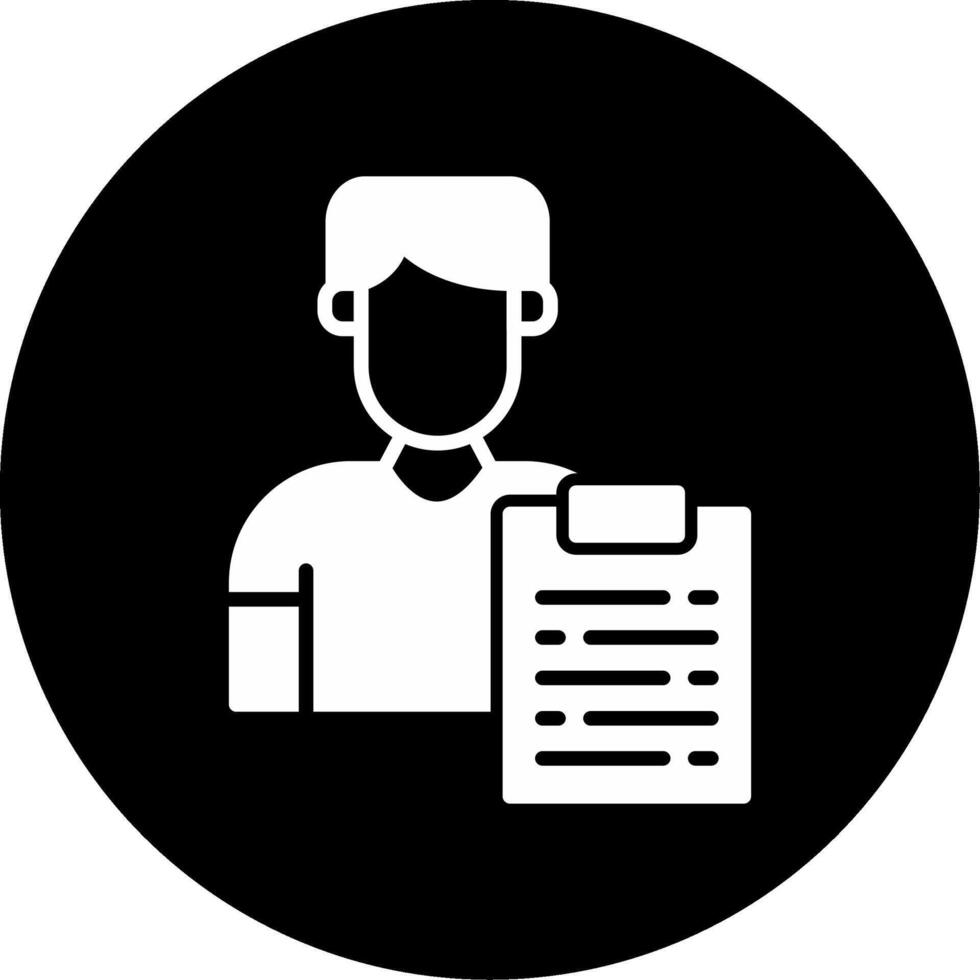 Guest Hotel Visitor Glyph Circle Inverted vector