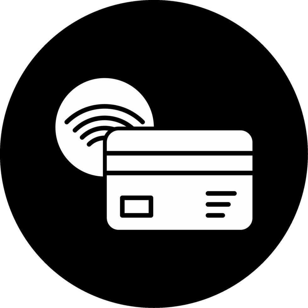 Tap To Pay Contactless Payment Glyph Circle Inverted vector