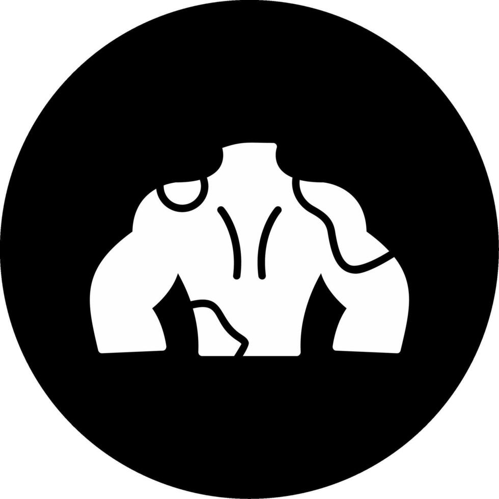 Back Sun Burn Marks Skin Damage Glyph Circle Inverted vector