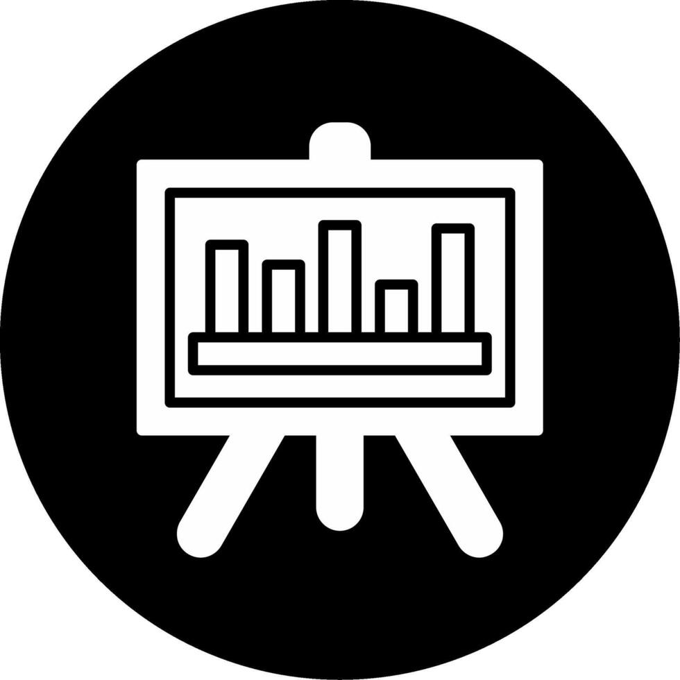 Bar Chart Presentation Glyph Circle Inverted vector
