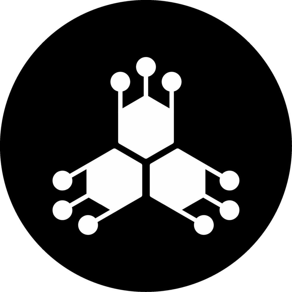 Enzyme Biochemical Function Glyph Circle Inverted vector