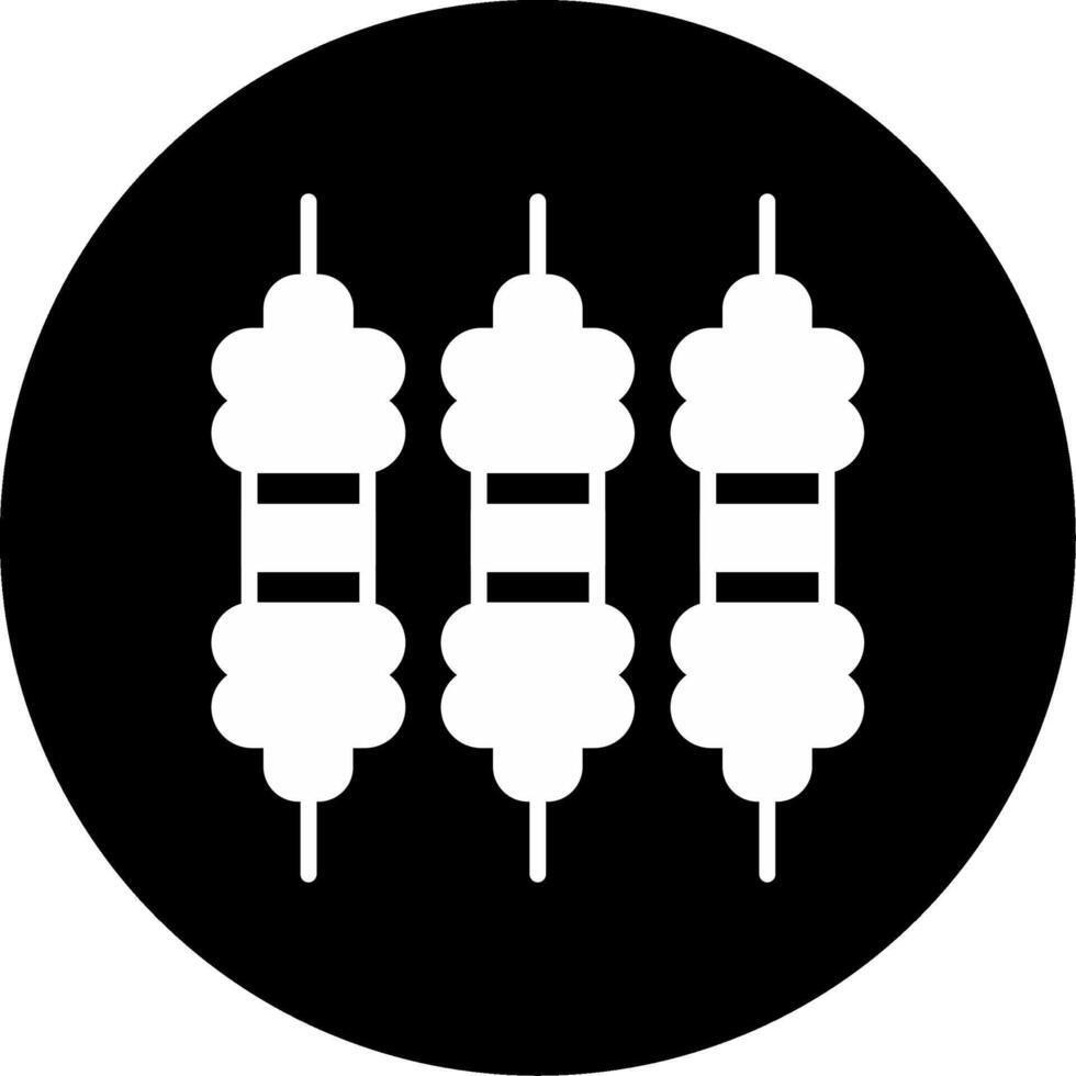 Resistor Component Function Glyph Circle Inverted vector